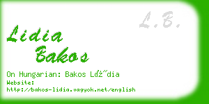 lidia bakos business card